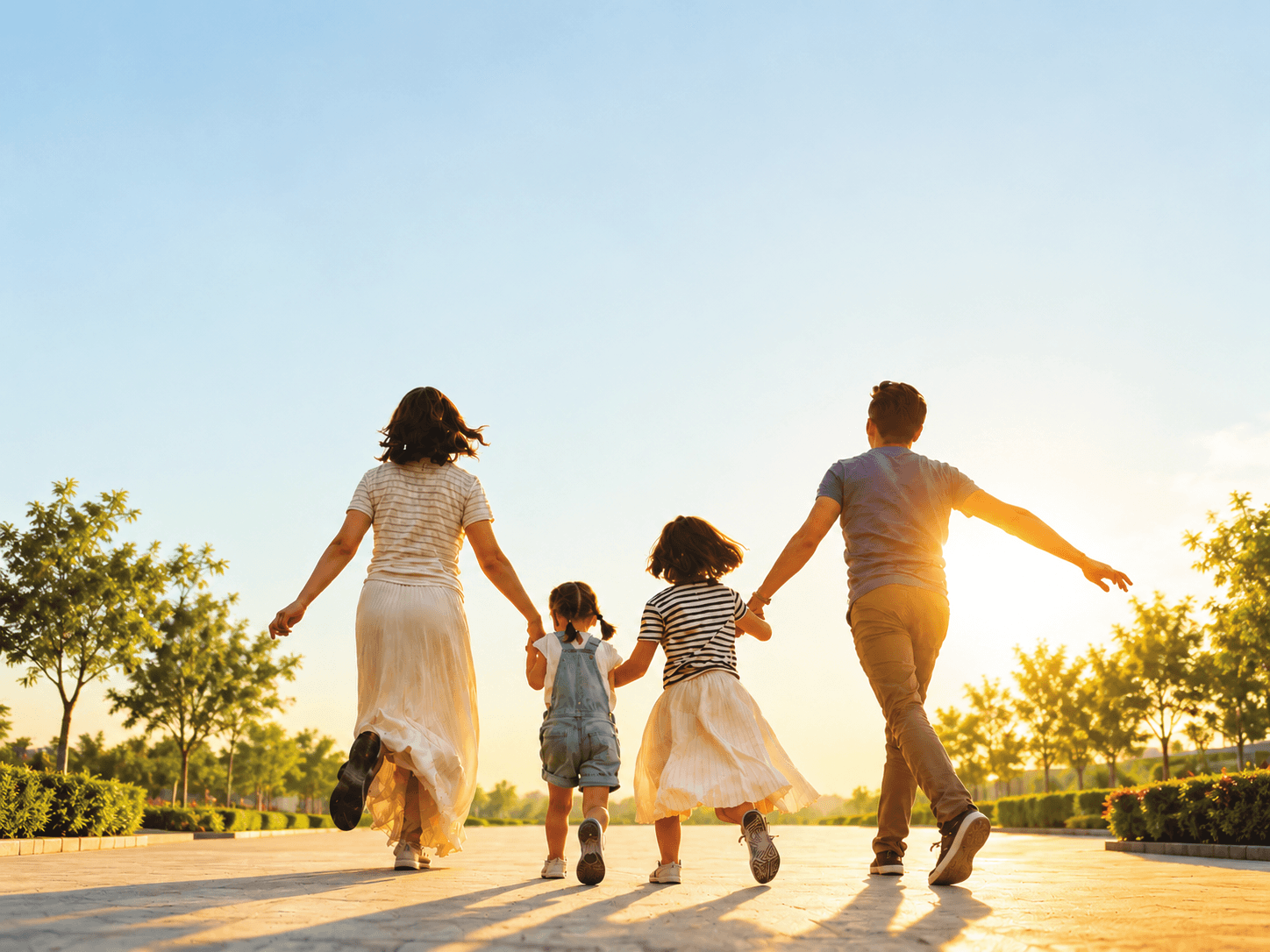 A family beginning their journey at The Peak